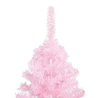 Set Albero Natale Artificiale con LED e Palline Rosa 210 cm PVC 3077672