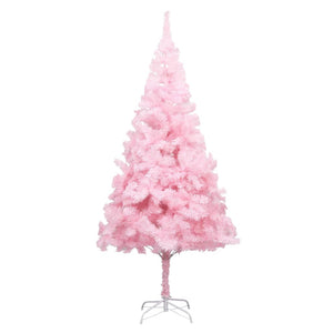 Set Albero Natale Artificiale con LED e Palline Rosa 240 cm PVC cod mxl 27835