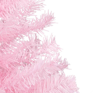 Set Albero Natale Artificiale con LED e Palline Rosa 240 cm PVC 3077673