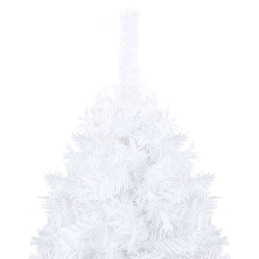 Set Albero Natale Artificiale LED e Palline Bianco 150cm PVC  cod mxl 15682