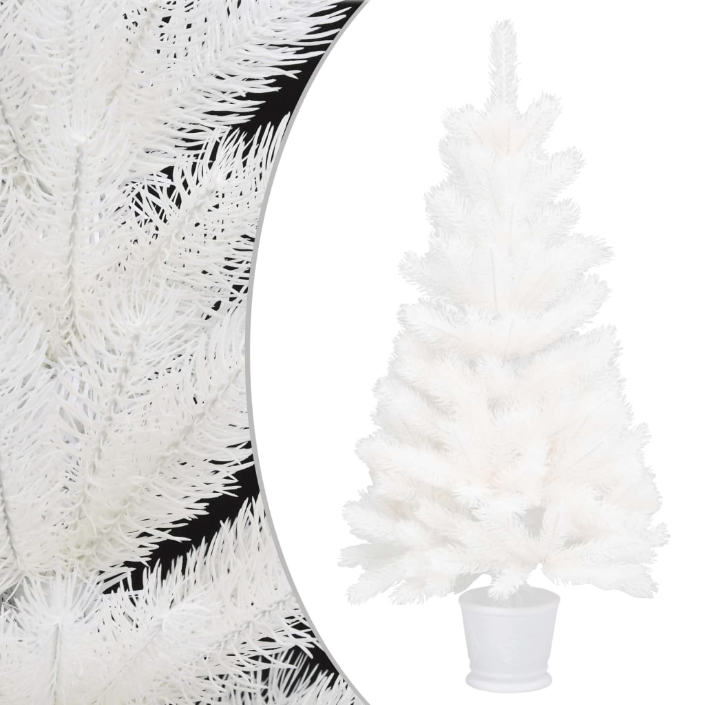 Set Albero Natale Artificiale con LED e Palline Bianco 90 cm  cod mxl 27037