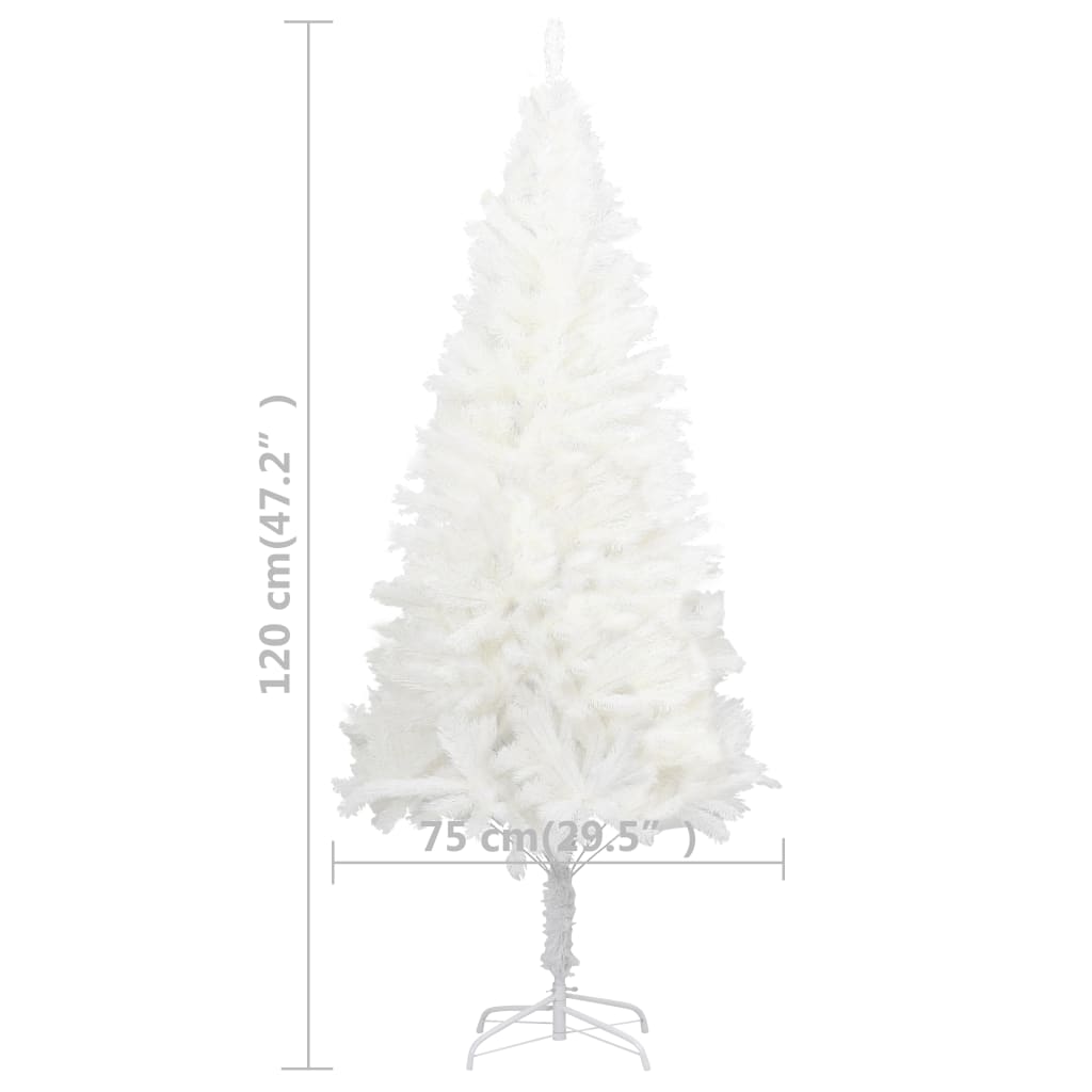 Set Albero Natale Artificiale con LED e Palline Bianco 120 cm  cod mxl 25971