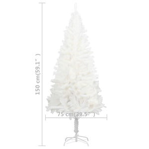 Set Albero Natale Artificiale con LED e Palline Bianco 150 cm  cod mxl 27035