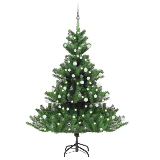 Albero Natale Artificiale Abete Nordmann LED Palline Verde180cm cod mxl 16064