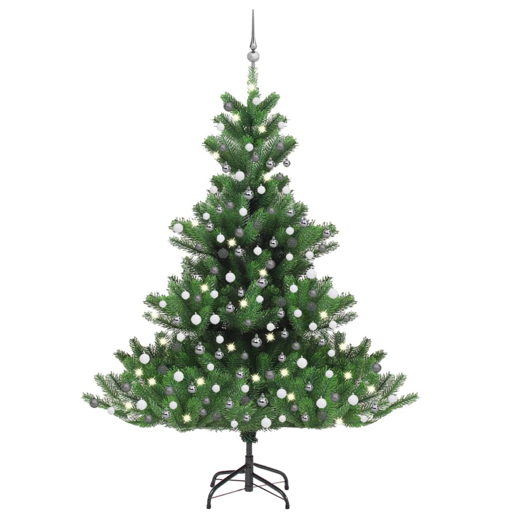 Albero Natale Artificiale Abete Nordmann LED Palline Verde210cm cod mxl 26073