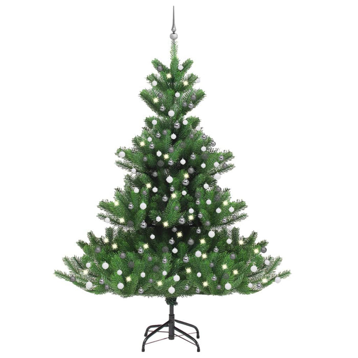 Albero Natale Artificiale Nordmann LED e Palline Verde 240 cm cod mxl 26008