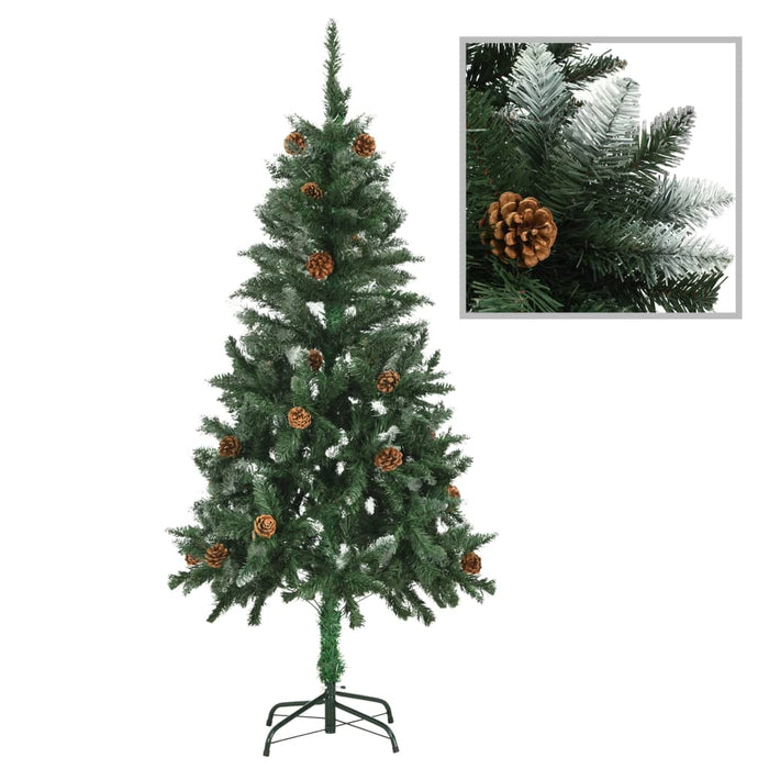 Albero di Natale Artificiale Preilluminato con Pigne 150 cmcod mxl 120778