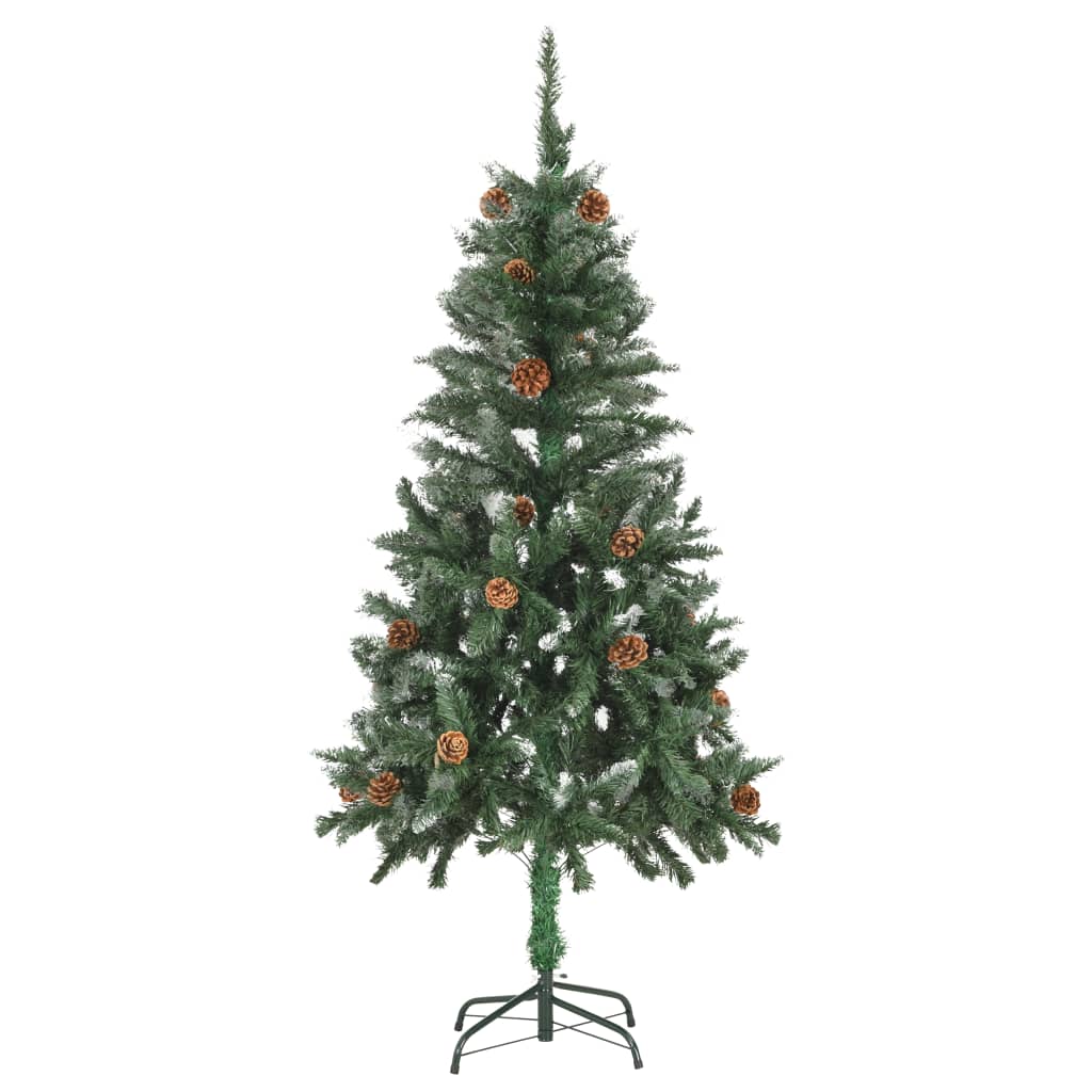 Albero di Natale Artificiale Preilluminato con Pigne 150 cmcod mxl 120778