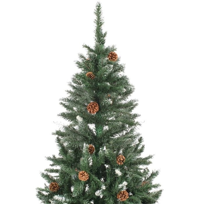 Albero di Natale Artificiale con luci a LED e Pigne 210 cm cod mxl 17950