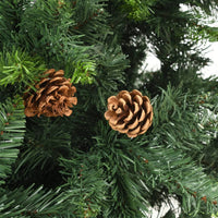 Set Albero Natale Artificiale con LED e Palline Verde 210cm