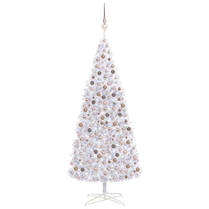 Set Albero Natale Artificiale con LED e Palline 400 cm Bianco cod mxl 28043