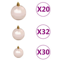 Set Albero Natale Artificiale con LED e Palline 400 cm Bianco cod mxl 28043