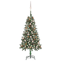 Set Albero Natale Artificiale con LED Palline e Pigne 150 cm  cod mxl 26183