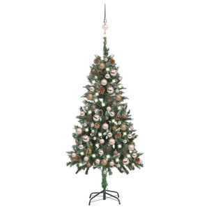 Set Albero Natale Artificiale con LED Palline e Pigne 150 cm  cod mxl 26183