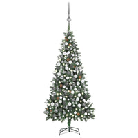 Set Albero Natale Artificiale con LED Palline e Pigne 210 cm cod mxl 27247