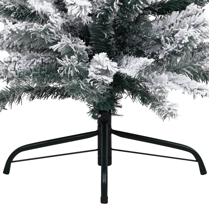 Set Albero di Natale Sottile con Luci LED e Palline Verde 240cm cod mxl 28111