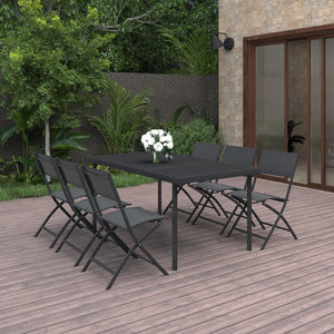 Set da Pranzo da Giardino 7 pz in Acciaio cod mxl 35511