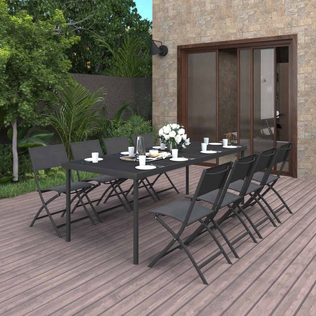 Set da Pranzo per Giardino 9 pz in Acciaio cod mxl 37488