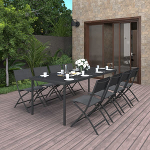 Set da Pranzo per Giardino 9 pz in Acciaio cod mxl 37488