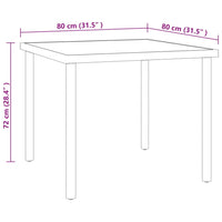 Set da Pranzo per Esterni 5 pz in Acciaio