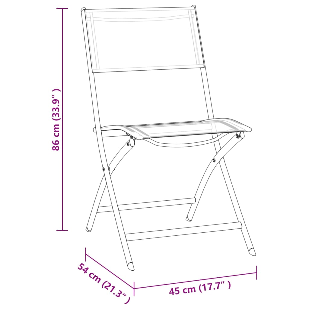 Set da Pranzo per Esterni 5 pz in Acciaio