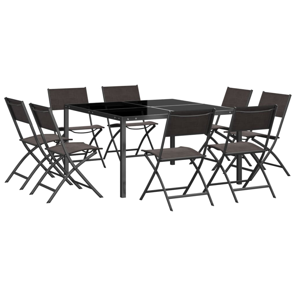 Set da Pranzo da Giardino 9 pz in Acciaio 3073515