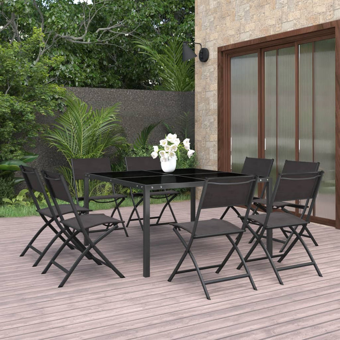 Set da Pranzo da Giardino 9 pz in Acciaio 3073515