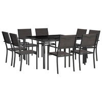 Set da Pranzo da Giardino 9 pz in Acciaio 3073524