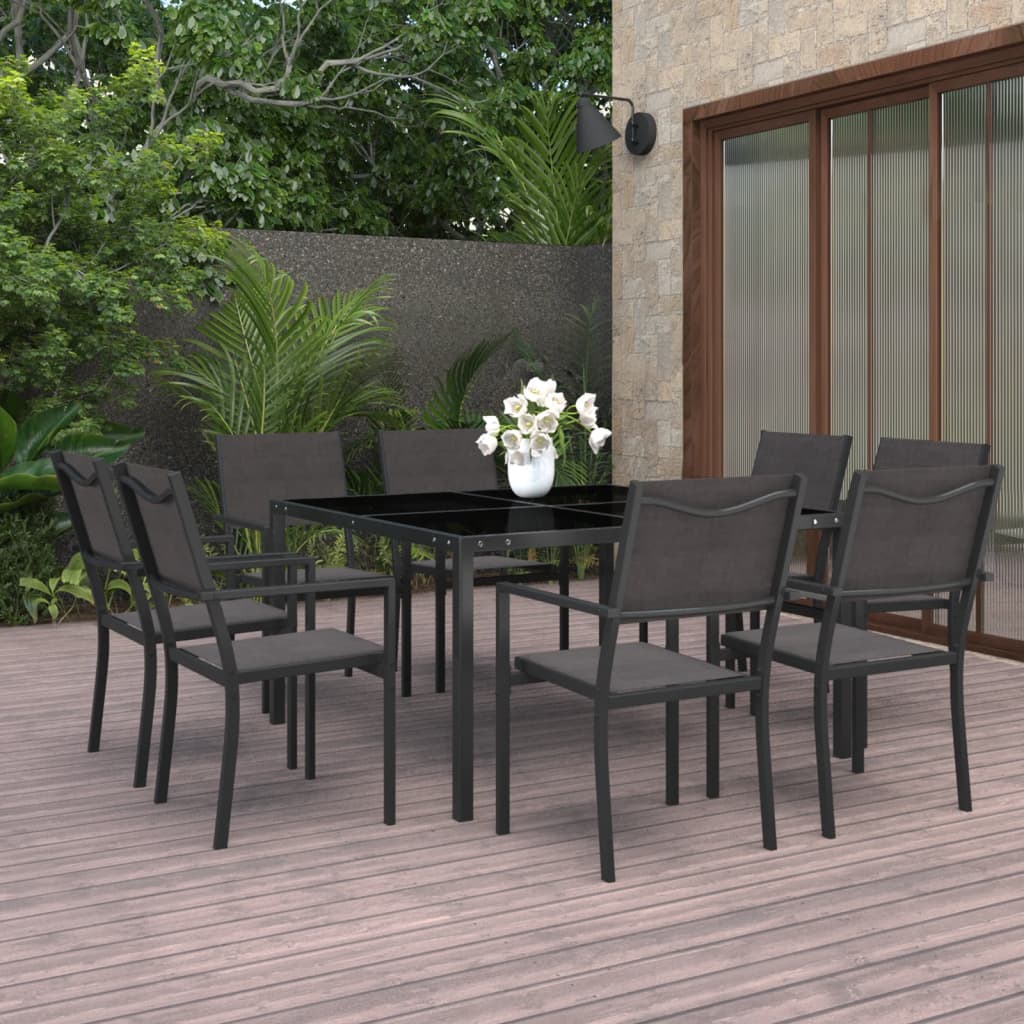 Set da Pranzo da Giardino 9 pz in Acciaio 3073524