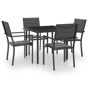 Set da Pranzo da Giardino 5 pz in Acciaio 3073532