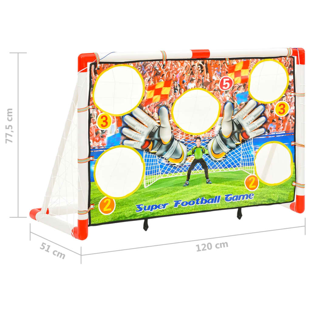 Set Porta da Calcio per Bambini con Pannello 120x51x77,5 cm cod mxl 76768