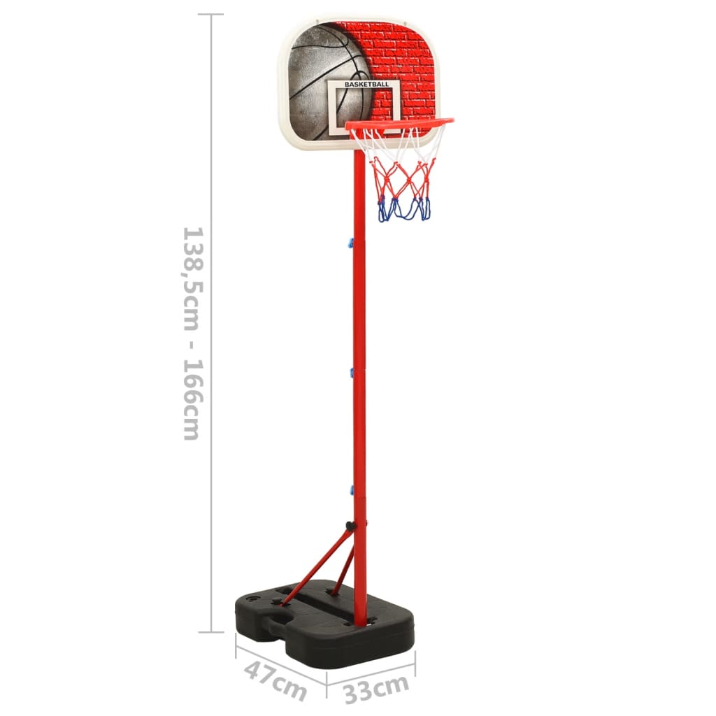 Set Gioco da Basket Portatile Regolabile 138,5-166 cm 80347