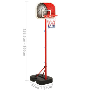 Set Gioco da Basket Portatile Regolabile 138,5-166 cm 80347