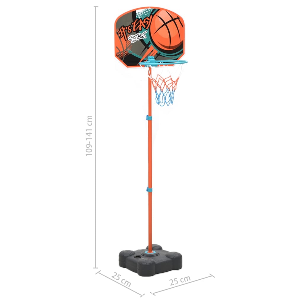 Set Gioco da Basket Portatile Regolabile 109-141 cm 80355