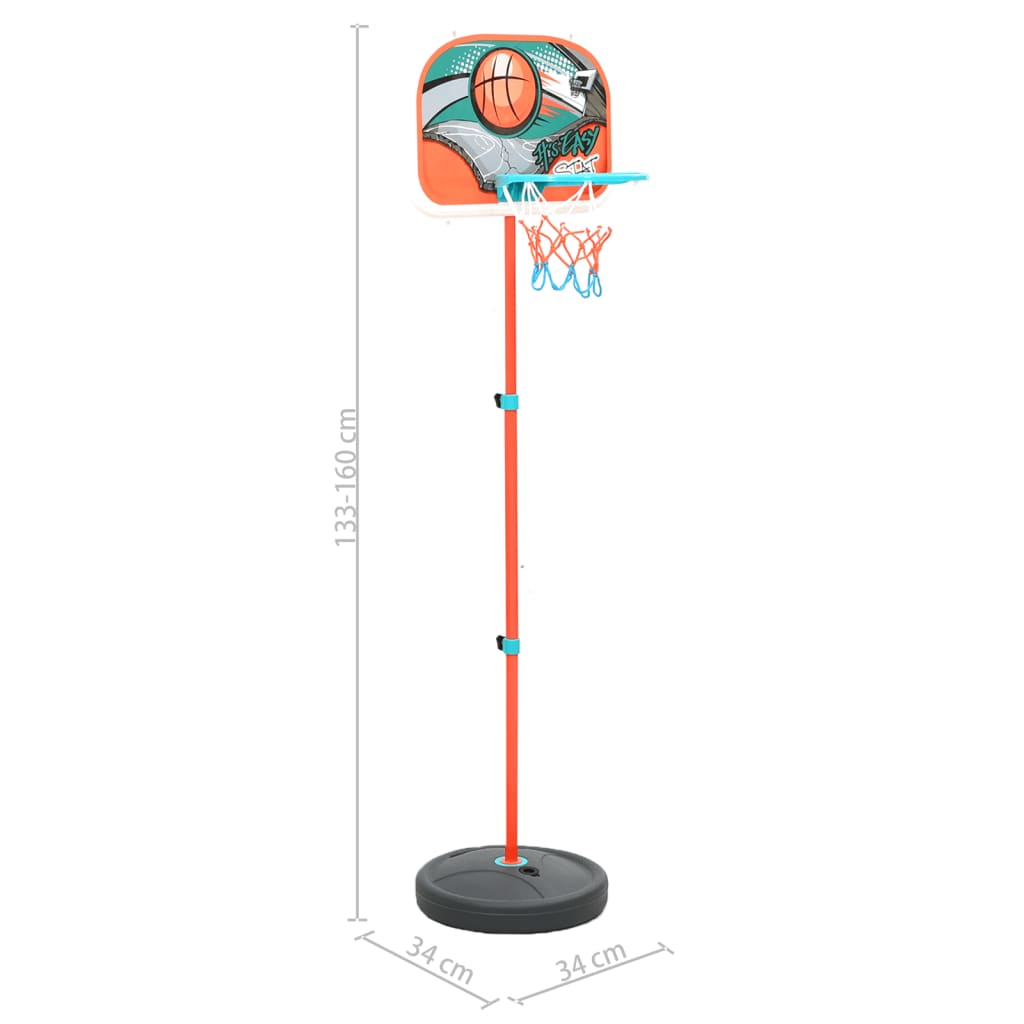 Set da Basket Portatile Regolabile 133-160 cm 80356