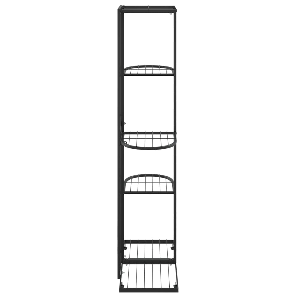 Piedistallo per Piante a 5 Piani 43x22x98 cm in Metallo Nero 336110