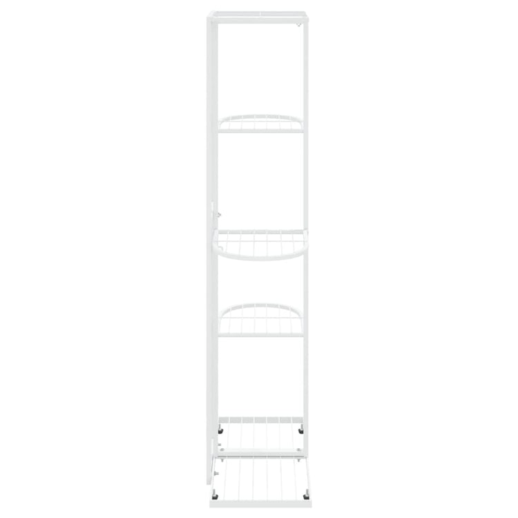 Piedistallo per Piante a 5 Piani 43x22x98 cm in Metallo Bianco 336111