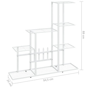 Portapiante 94,5x25x88 cm Bianco in Metallo 336113