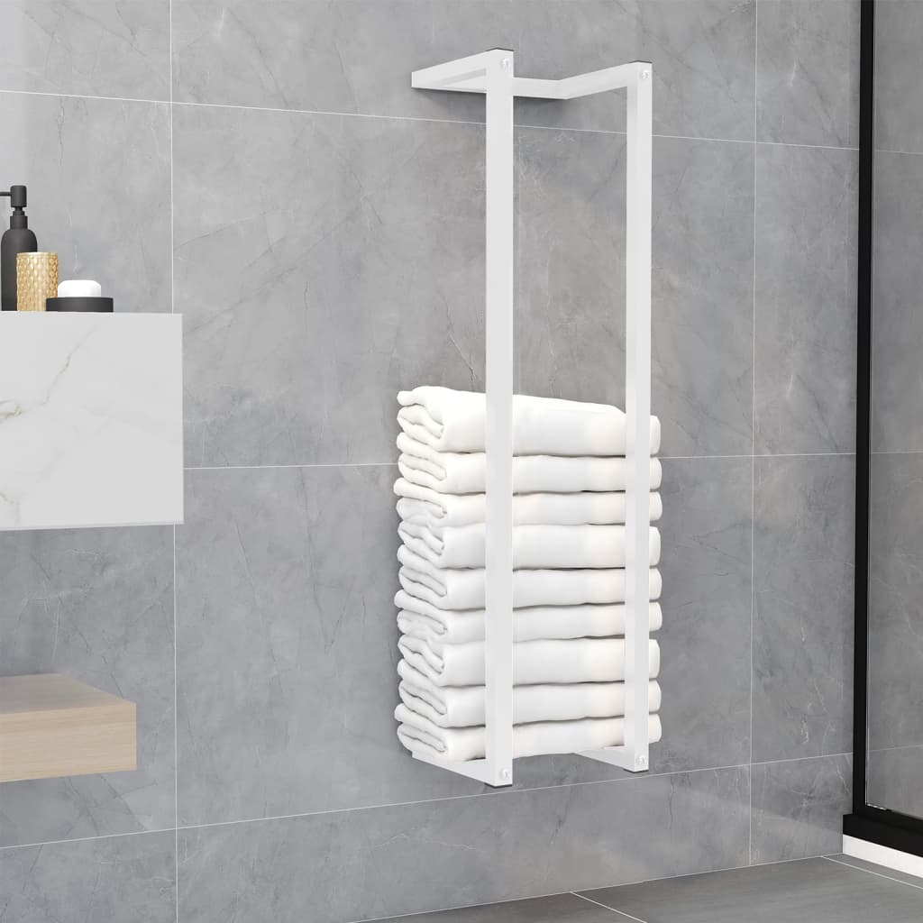 Portasciugamani Bianco 25x20x95 cm in Acciaio cod mxl 52934