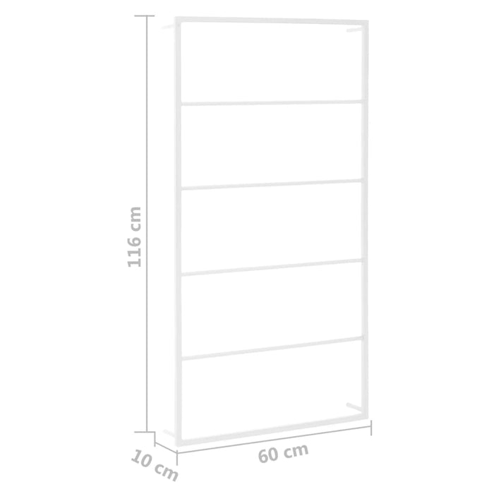 Portasciugamani Bianco 60x10x116 cm in Acciaio cod mxl 59266