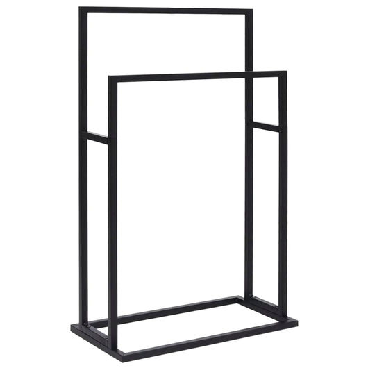 Portasciugamani Autoportante Nero 48x24x78,5 cm in Ferrocod mxl 96930