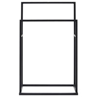 Portasciugamani Autoportante Nero 48x24x78,5 cm in Ferrocod mxl 96930