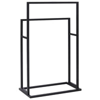 Portasciugamani Autoportante Nero 48x24x78,5 cm in Ferro 336127