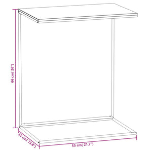 Tavolino da Salotto Nero 55x35x66 cm in Legno Multistrato 336132