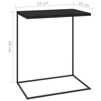 Tavolino da Salotto Nero 55x35x66 cm in Legno Multistrato cod mxl 63754