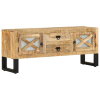 Mobile Porta TV 110x30x45 cm in Legno Massello di Mango Grezzo cod mxl 53104