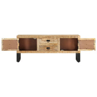 Mobile Porta TV 110x30x45 cm in Legno Massello di Mango Grezzo cod mxl 53104