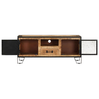 Mobile Porta TV 110x31x46 cm in Legno di Mango Grezzo 328284