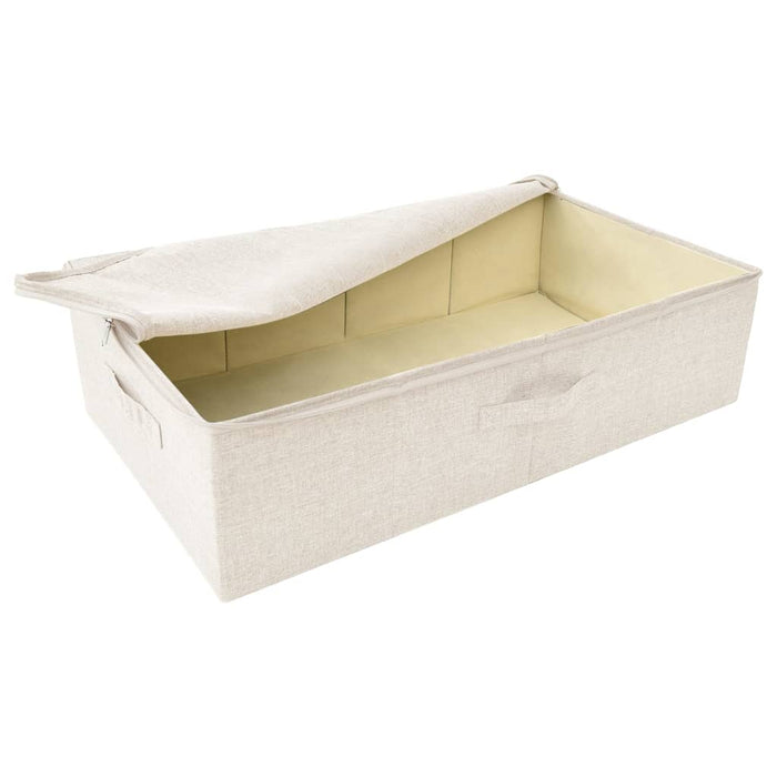 Scatole Portaoggetti 2 pz in Tessuto 70x40x18 cm Crema cod mxl 49419