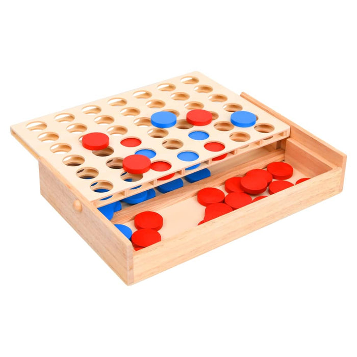 Gioco da Tavolo Forza 4 24x15x4 cm in Legno Massello